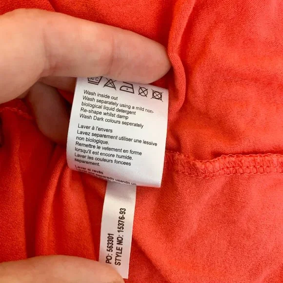 Seraphine Maternity Nursing Knit Wrap Tie Dress Geometric Coral Print, Size 8 - Picture 7 of 9